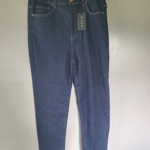 High Waisted Skinny Blue Jeans